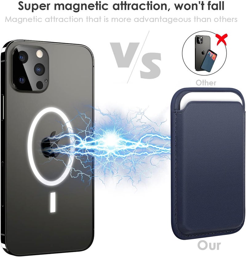 WALLFID Mag-Safe Wallet Leather Compatible with iPhone 15/14/13/12 Pro/Max/Plus/Mini,RFID Card Holder with Mag-Safe Magnet - Image 2
